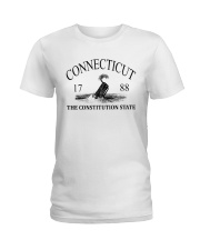 Connecticut Nickname Symbols Ladies T-Shirt tile