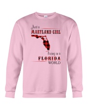 MARYLAND GIRL LIVING IN FLORIDA WORLD Crewneck Sweatshirt tile