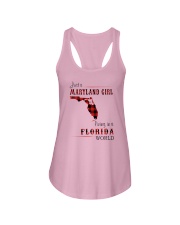 MARYLAND GIRL LIVING IN FLORIDA WORLD Ladies Flowy Tank tile