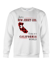 JERSEY GIRL LIVING IN CALIFORNIA WORLD Crewneck Sweatshirt thumbnail