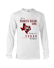 PUERTO RICAN GIRL LIVING IN TEXAS WORLD Long Sleeve Tee tile