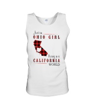 OHIO GIRL LIVING IN CALIFORNIA WORLD Unisex Tank thumbnail