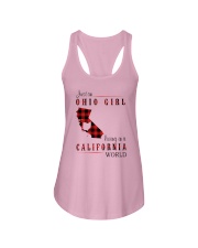 OHIO GIRL LIVING IN CALIFORNIA WORLD Ladies Flowy Tank thumbnail