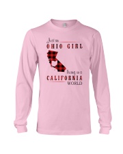 OHIO GIRL LIVING IN CALIFORNIA WORLD Long Sleeve Tee thumbnail