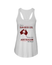 ROMANIAN GIRL LIVING IN AUSTRALIAN WORLD Ladies Flowy Tank tile