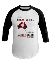 ROMANIAN GIRL LIVING IN AUSTRALIAN WORLD Baseball Tee tile