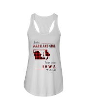 MARYLAND GIRL LIVING IN IOWA WORLD Ladies Flowy Tank thumbnail