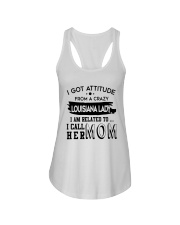 I GOT ATTITUDE FROM A CRAZY LOUISIANA LADY Ladies Flowy Tank thumbnail