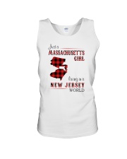 MASSACHUSETTS GIRL LIVING IN NEW JERSEY WORLD Unisex Tank thumbnail