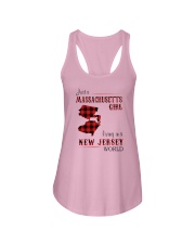 MASSACHUSETTS GIRL LIVING IN NEW JERSEY WORLD Ladies Flowy Tank thumbnail