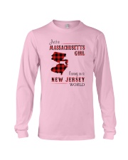 MASSACHUSETTS GIRL LIVING IN NEW JERSEY WORLD Long Sleeve Tee thumbnail