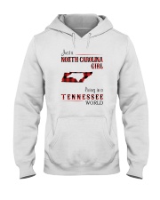 NORTH CAROLINA GIRL LIVING IN TENNESSEE WORLD Hooded Sweatshirt tile