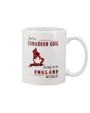 CANADIAN GIRL LIVING IN ENGLAND WORLD Mug tile