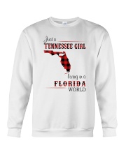 TENNESSEE GIRL LIVING IN FLORIDA WORLD Crewneck Sweatshirt tile