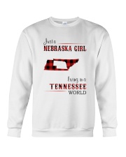 NEBRASKA GIRL LIVING IN TENNESSEE WORLD Crewneck Sweatshirt thumbnail