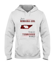 NEBRASKA GIRL LIVING IN TENNESSEE WORLD Hooded Sweatshirt thumbnail