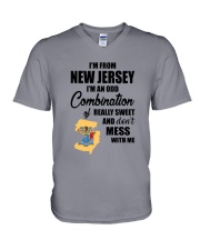 I'M FROM NEW JERSEY I'M AN ODD COMBINATION V-Neck T-Shirt thumbnail