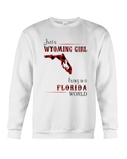 WYOMING GIRL LIVING IN FLORIDA WORLD Crewneck Sweatshirt thumbnail