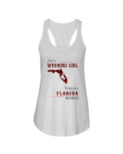 WYOMING GIRL LIVING IN FLORIDA WORLD Ladies Flowy Tank thumbnail