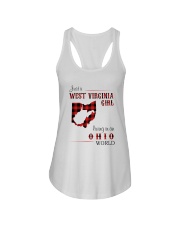 WEST VIRGINIA GIRL LIVING IN OHIO WORLD Ladies Flowy Tank thumbnail
