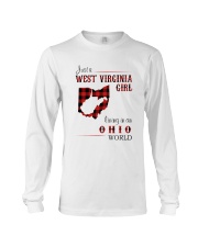 WEST VIRGINIA GIRL LIVING IN OHIO WORLD Long Sleeve Tee thumbnail