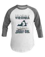 JERSEY GIRL LIFE TOOK TO VIRGINIA Baseball Tee tile