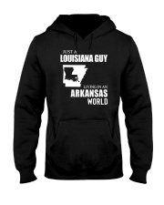 JUST A LOUISIANA GUY LIVING IN ARKANSAS WORLD Hooded Sweatshirt tile