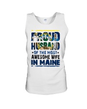Proud Husband Of Awesome Wife In Maine Unisex Tank tile