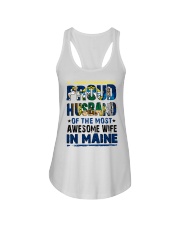 Proud Husband Of Awesome Wife In Maine Ladies Flowy Tank tile