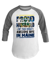 Proud Husband Of Awesome Wife In Maine Baseball Tee tile