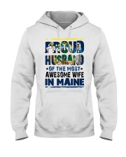 Proud Husband Of Awesome Wife In Maine Hooded Sweatshirt tile