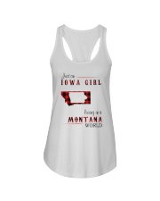 IOWA GIRL LIVING IN MONTANA WORLD Ladies Flowy Tank thumbnail