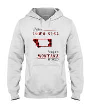 IOWA GIRL LIVING IN MONTANA WORLD Hooded Sweatshirt thumbnail