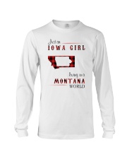 IOWA GIRL LIVING IN MONTANA WORLD Long Sleeve Tee thumbnail