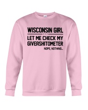 WISCONSIN GIRL LET ME CHECK MY GIVERASHITOMETER Crewneck Sweatshirt thumbnail