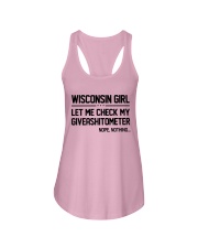 WISCONSIN GIRL LET ME CHECK MY GIVERASHITOMETER Ladies Flowy Tank thumbnail