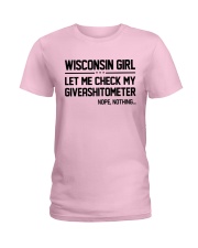 WISCONSIN GIRL LET ME CHECK MY GIVERASHITOMETER Ladies T-Shirt thumbnail