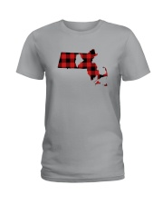MAINE IN MASSACHUSETTS WORLD Ladies T-Shirt thumbnail