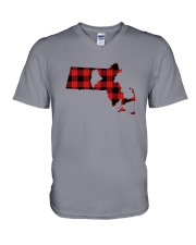 MAINE IN MASSACHUSETTS WORLD V-Neck T-Shirt thumbnail