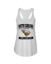 South Carolina Is Calling And I Must Go Ladies Flowy Tank front