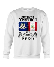 LIVE IN CONNECTICUT BEGAN IN PERU Crewneck Sweatshirt tile
