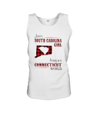 SOUTH CAROLINA GIRL LIVING IN CONNECTICUT WORLD Unisex Tank thumbnail
