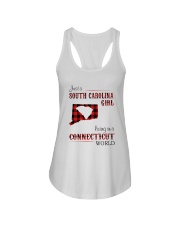 SOUTH CAROLINA GIRL LIVING IN CONNECTICUT WORLD Ladies Flowy Tank thumbnail