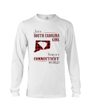 SOUTH CAROLINA GIRL LIVING IN CONNECTICUT WORLD Long Sleeve Tee thumbnail