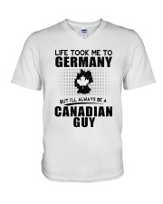CANADIAN GUY LIFE TOOK TO GERMANY V-Neck T-Shirt thumbnail