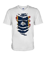 Mississippi Muscle Flag V-Neck T-Shirt tile
