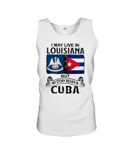 LIVE IN LOUISIANA BEGAN IN CUBA Unisex Tank tile