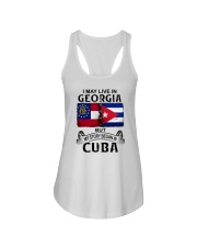 LIVE IN GEORGIA BEGAN IN CUBA Ladies Flowy Tank tile