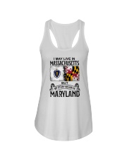 LIVE IN MA BUT MY STORY BEGAN IN MARYLAND Ladies Flowy Tank tile