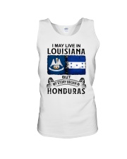 LIVE IN LOUISIANA BEGAN IN HONDURAS Unisex Tank thumbnail